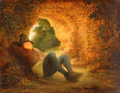 Peasant Sleeping in a Ruined Vault by Adriaen Jansz. van Ostade